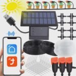 Kit de irrigação automática por gotejamento Tuya, bomba solar com temporizador