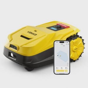 Robô corta-relva VONKO M200 sem fio perimetral RTK+IA até 1500 m²
