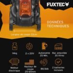 Cortador de grama a bateria FUXTEC FX-E1RM20 40 V (2x20 V) kit com 2 baterias - Image 2