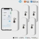 Kit 4 sensores de temperatura e humidade WiFi inteligentes