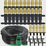 Sistema de irrigação para jardim, sistema de resfriamento por nebulização, kit